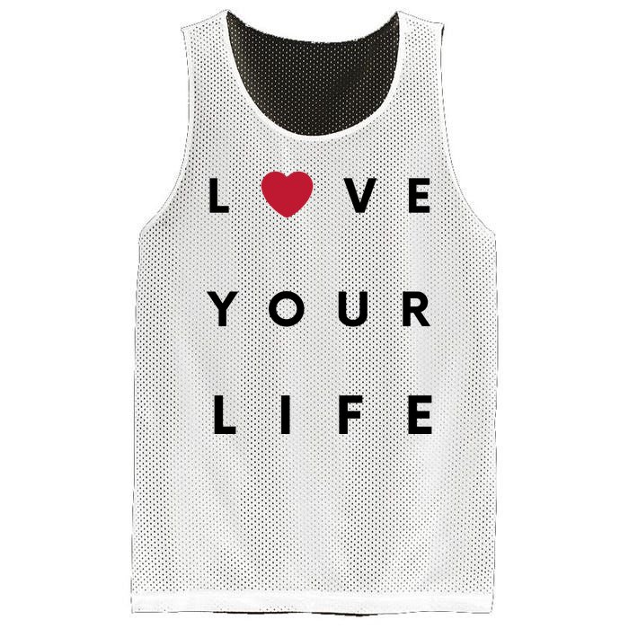 Love Your Life Heart Mesh Reversible Basketball Jersey Tank