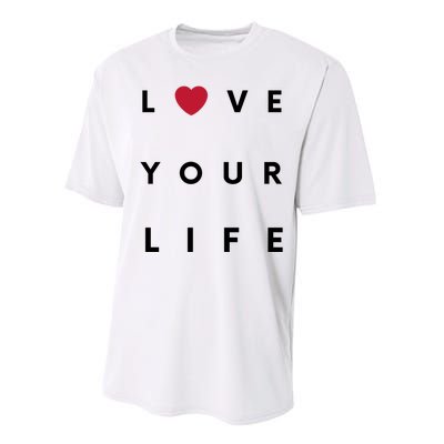 Love Your Life Heart Performance Sprint T-Shirt