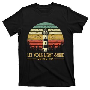 Let Your Light Shine Lighthouse Christian  T-Shirt