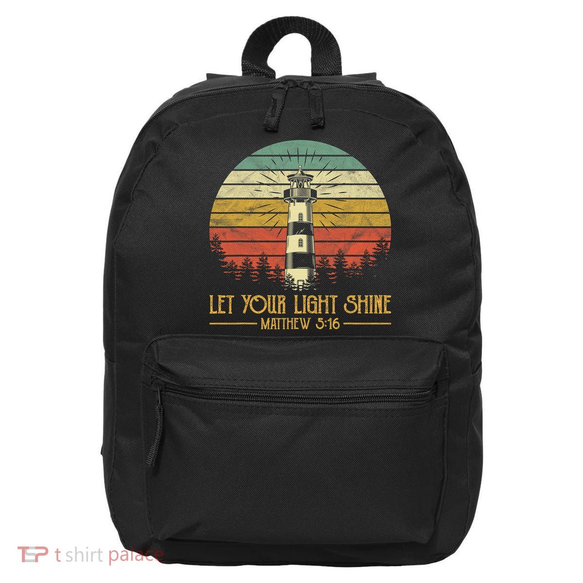 Let Your Light Shine Lighthouse Christian  16 in Basic Backpack