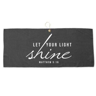 Let Your Light Shine Matthew 5:16 Large Microfiber Waffle Golf Towel