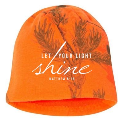 Let Your Light Shine Matthew 5:16 Kati - Camo Knit Beanie