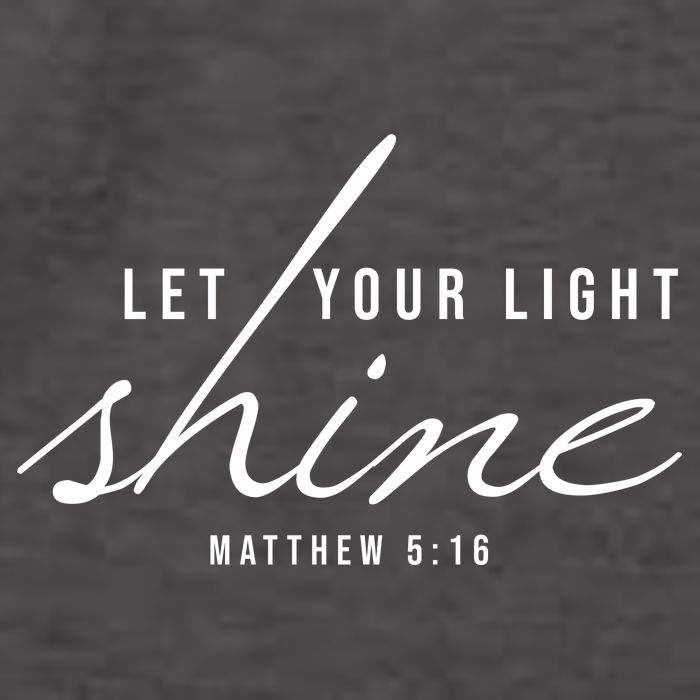 Let Your Light Shine Matthew 5:16 Vector Backpack