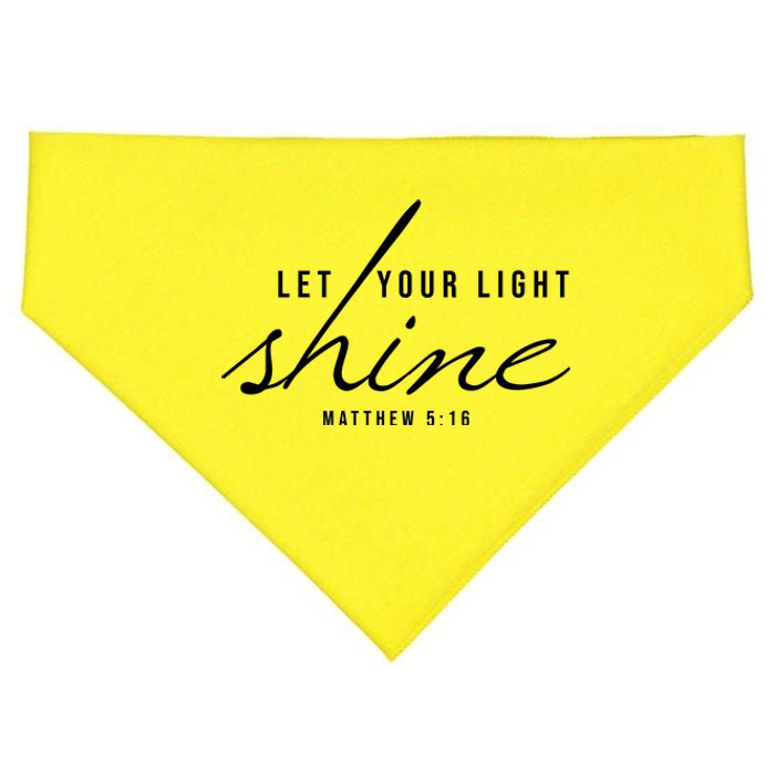 Let Your Light Shine Matthew 5:16 USA-Made Doggie Bandana