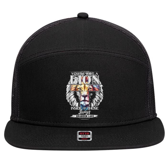Let Your Lion Out B.R.A.N.D.O.N L.A.K.E Merch Praise Jesus 7 Panel Mesh Trucker Snapback Hat