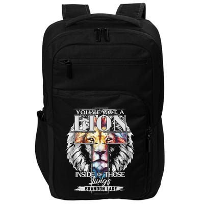 Let Your Lion Out B.R.A.N.D.O.N L.A.K.E Merch Praise Jesus Impact Tech Backpack
