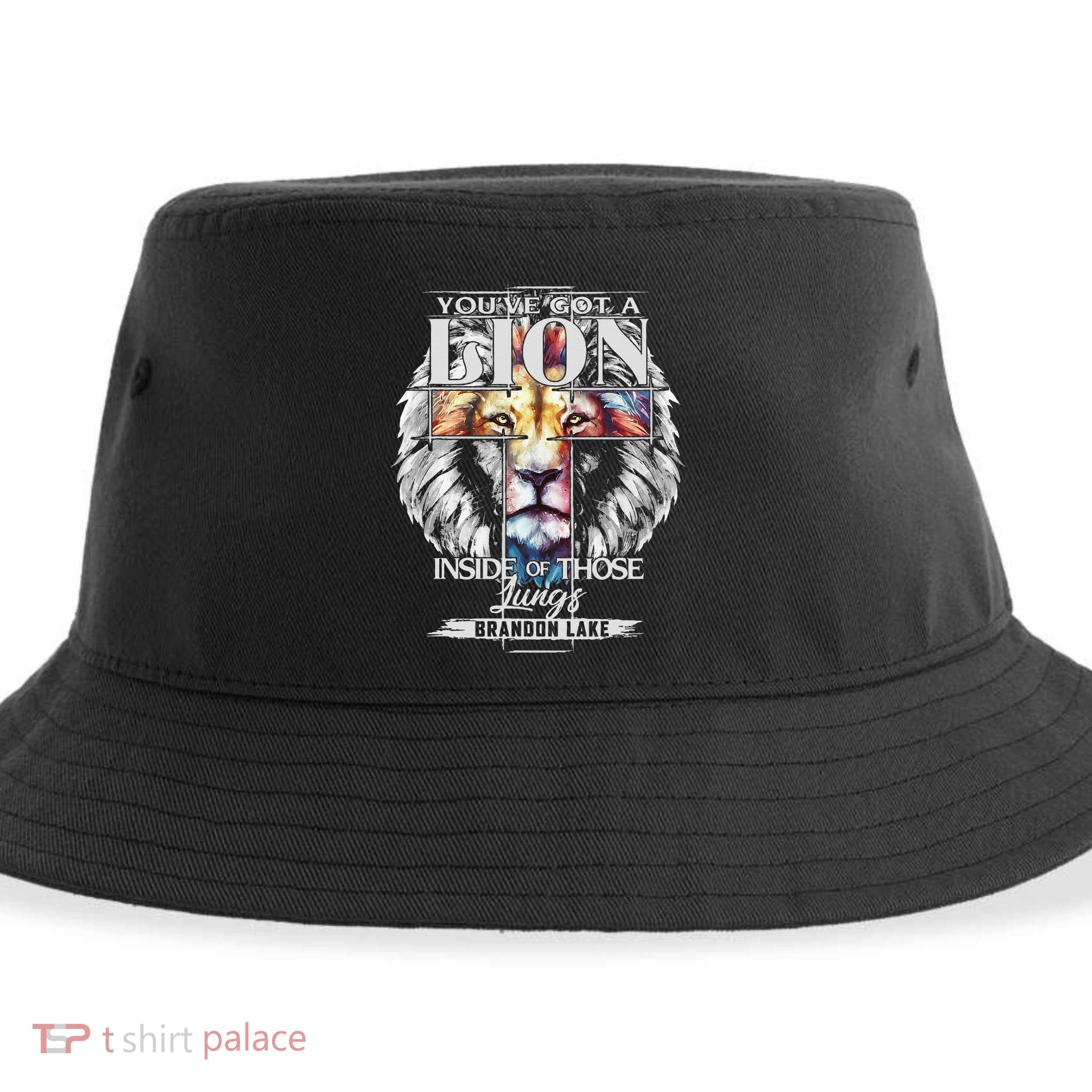 Let Your Lion Out B.R.A.N.D.O.N L.A.K.E Merch Praise Jesus Sustainable Bucket Hat