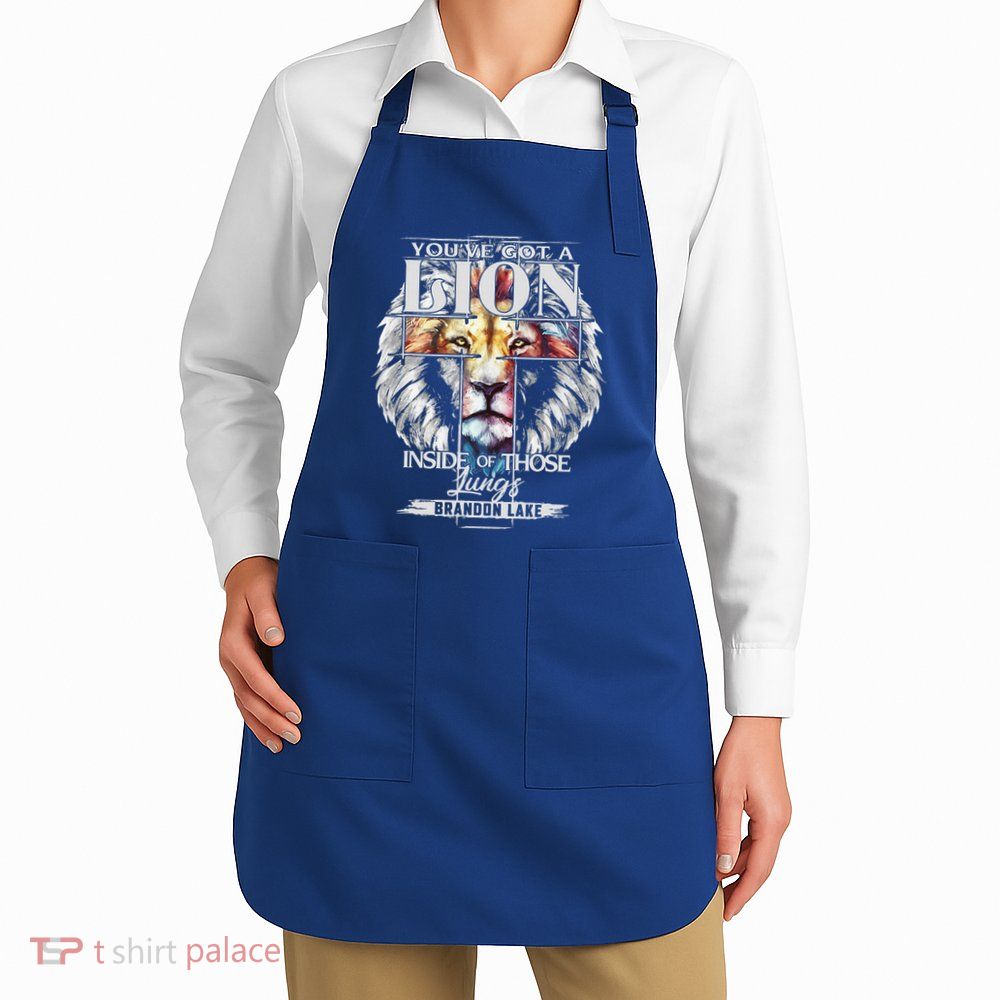Let Your Lion Out B.R.A.N.D.O.N L.A.K.E Merch Praise Jesus Apron