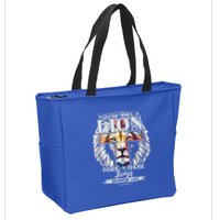 Let Your Lion Out B.R.A.N.D.O.N L.A.K.E Merch Praise Jesus Zip Tote Bag