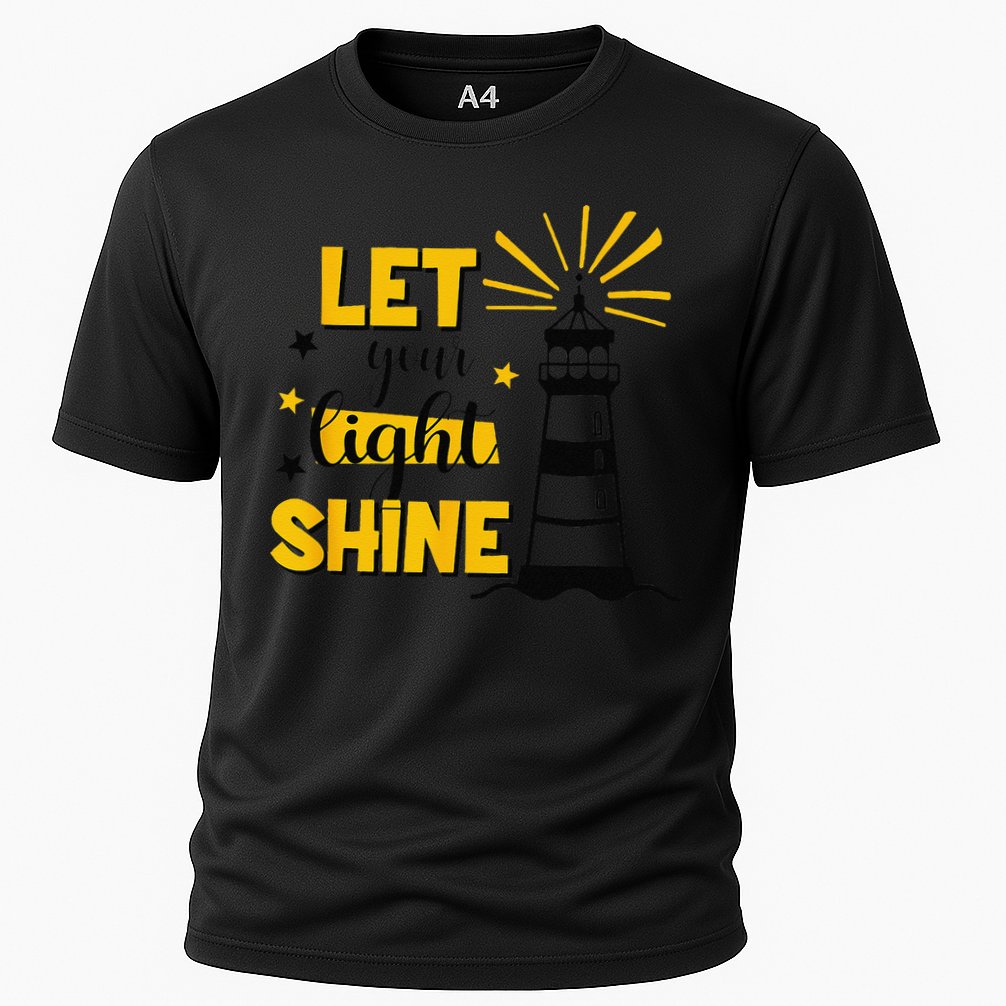 Let Your Light Shine Christian Faith Jesus God Lighthouse Cooling Performance Crew T-Shirt