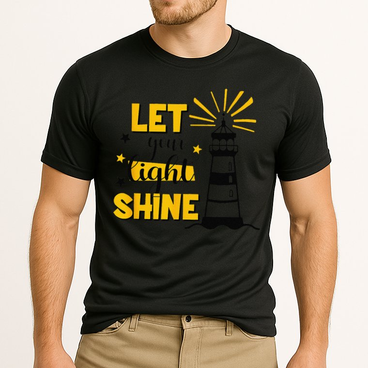 Let Your Light Shine Christian Faith Jesus God Lighthouse Cooling Performance Crew T-Shirt