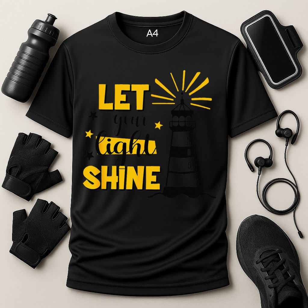 Let Your Light Shine Christian Faith Jesus God Lighthouse Cooling Performance Crew T-Shirt