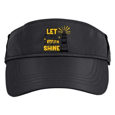 Let Your Light Shine Christian Faith Jesus God Lighthouse Adult Drive Performance Visor