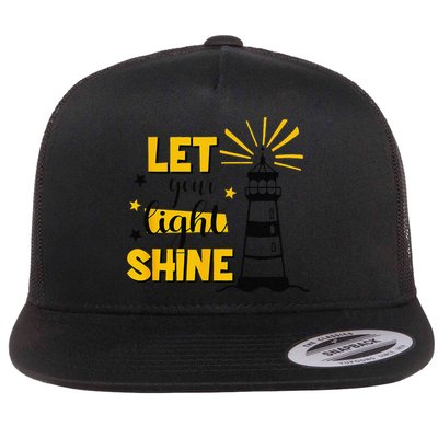 Let Your Light Shine Christian Faith Jesus God Lighthouse Flatbill Hat