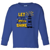 Let Your Light Shine Christian Faith Jesus God Lighthouse Toddler Long Sleeve Shirt