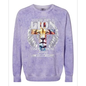 Let Your Lion Out Brandonlake Merch Praise Jesus Colorblast Crewneck Sweatshirt