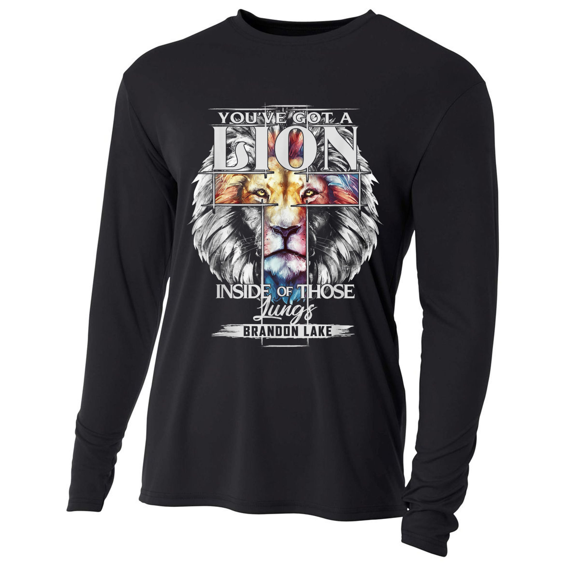 Let Your Lion Out Brandonlake Merch Praise Jesus Cooling Performance Long Sleeve Crew