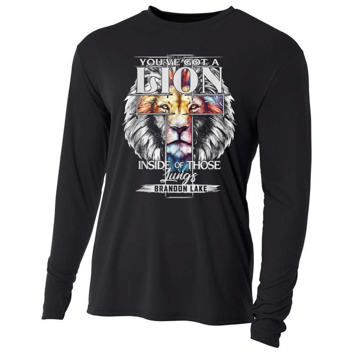 Let Your Lion Out Brandonlake Merch Praise Jesus Cooling Performance Long Sleeve Crew