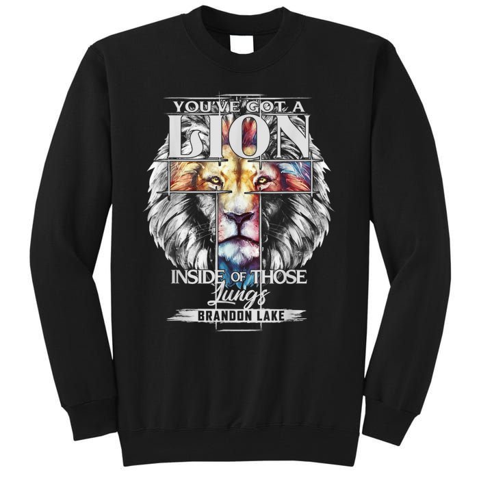 Let Your Lion Out Brandonlake Merch Praise Jesus Tall Sweatshirt