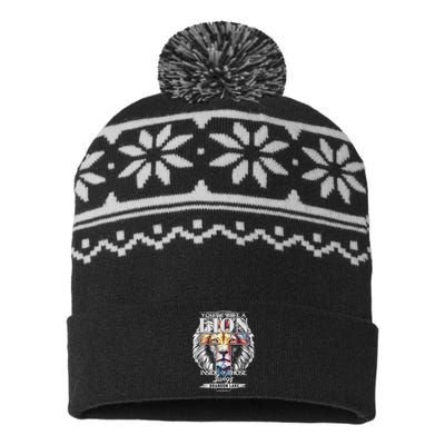 Let Your Lion Out Brandonlake Merch Praise Jesus USA-Made Snowflake Beanie