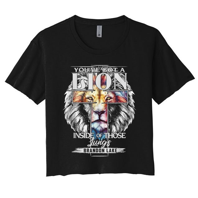 Let Your Lion Out Brandonlake Merch Praise Jesus Women's Crop Top Tee