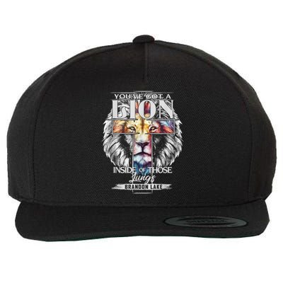 Let Your Lion Out Brandonlake Merch Praise Jesus Wool Snapback Cap