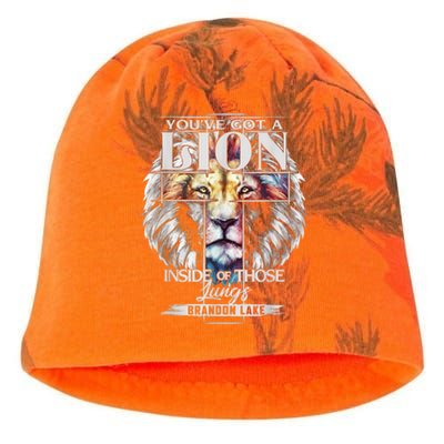 Let Your Lion Out Brandonlake Merch Praise Jesus Kati - Camo Knit Beanie