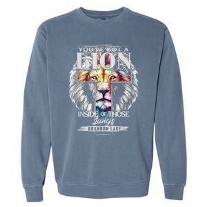 Let Your Lion Out Brandonlake Merch Praise Jesus Garment-Dyed Sweatshirt