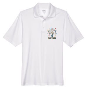 Let Your Light Shine Autism Awareness Month Supporter Family Matching Puzzle Men's Origin Performance Pique Polo