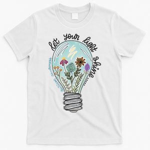 Let Your Light Shine Autism Awareness Month Supporter Family Matching Flower T-Shirt