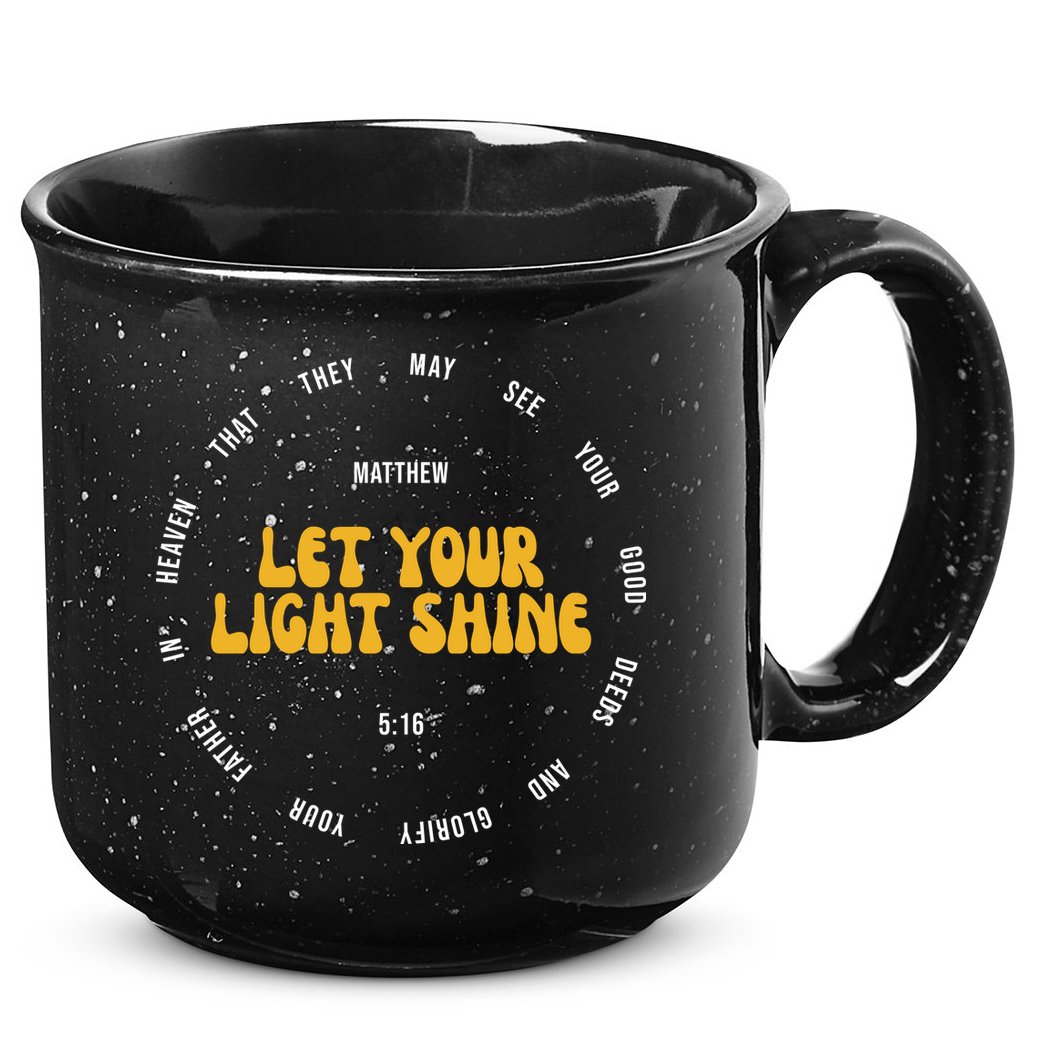 Let You Light Shine Matthew 5:16 Positive Bible Verse 15oz Campfire Ceramic Mug