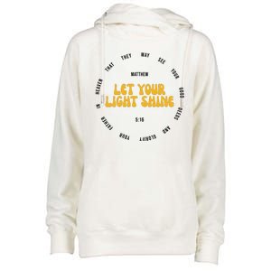 Let You Light Shine Matthew 5:16 Positive Bible Verse Womens Funnel Neck Pullover Hood