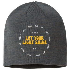 Let You Light Shine Matthew 5:16 Positive Bible Verse Sustainable Beanie