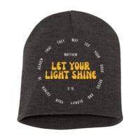 Let You Light Shine Matthew 5:16 Positive Bible Verse Short Acrylic Beanie