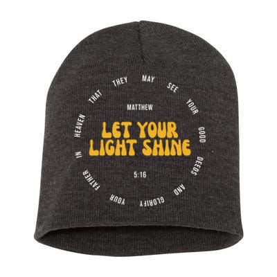 Let You Light Shine Matthew 5:16 Positive Bible Verse Short Acrylic Beanie