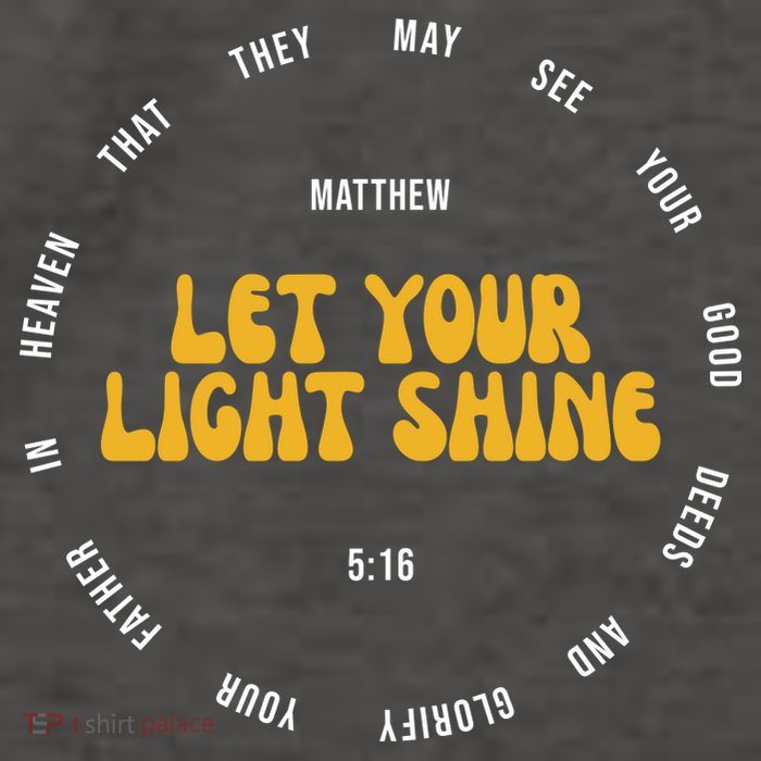 Let You Light Shine Matthew 5:16 Positive Bible Verse Vector Backpack