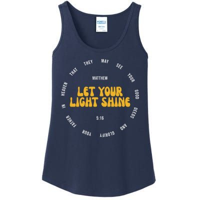 Let You Light Shine Matthew 5:16 Positive Bible Verse Ladies Essential Tank