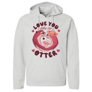 Love You Like No Otter Cute Performance Fleece Hoodie