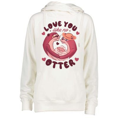 Love You Like No Otter Cute Womens Funnel Neck Pullover Hood