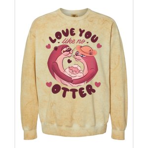 Love You Like No Otter Cute Colorblast Crewneck Sweatshirt