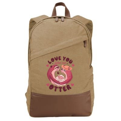 Love You Like No Otter Cute Cotton Canvas Backpack
