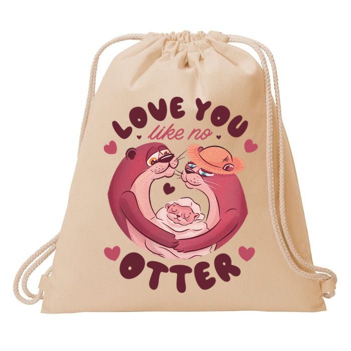 Love You Like No Otter Cute Drawstring Bag