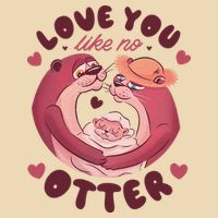 Love You Like No Otter Cute Drawstring Bag
