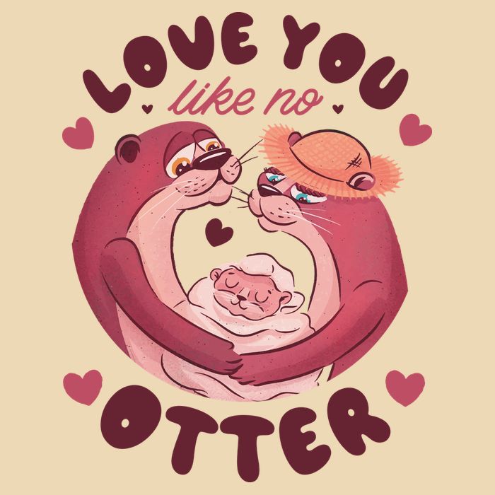 Love You Like No Otter Cute Drawstring Bag