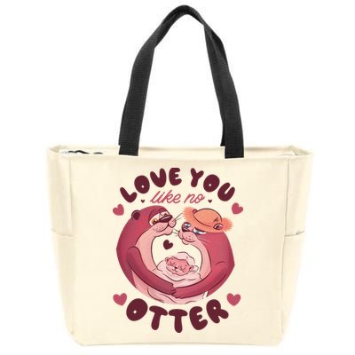 Love You Like No Otter Cute Zip Tote Bag
