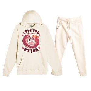 Love You Like No Otter Cute Premium Hooded Sweatsuit Set