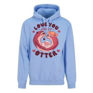 Love You Like No Otter Cute Unisex Surf Hoodie