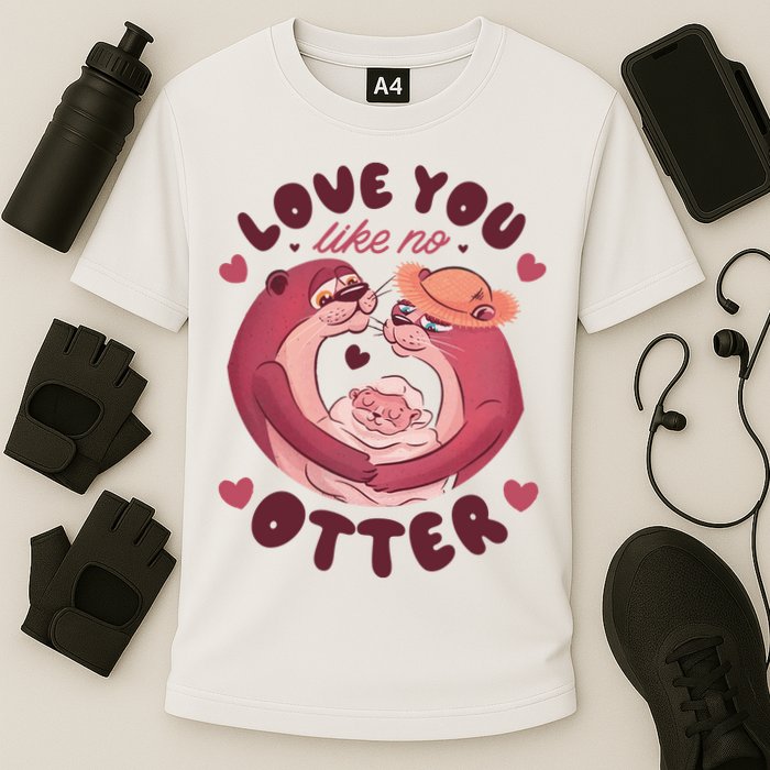 Love You Like No Otter Cute Cooling Performance Crew T-Shirt