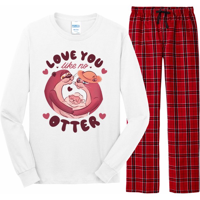 Love You Like No Otter Cute Long Sleeve Pajama Set