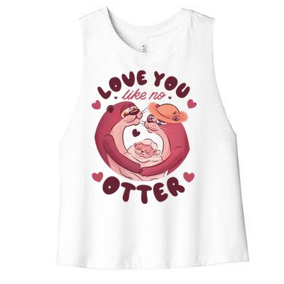 Love You Like No Otter Cute Women's Racerback Cropped Tank